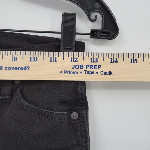 Madewell Women Black 10" High Rise Skinny Frayed Hem Jeans Size 24 - Picture 11 of 15